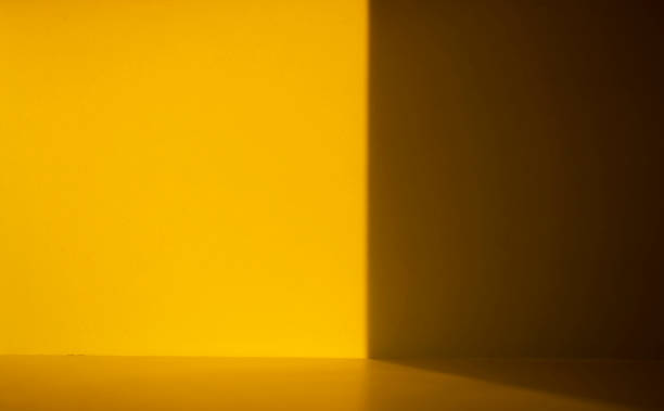 istock Light and shade inside the building, bright yellow 1784257034