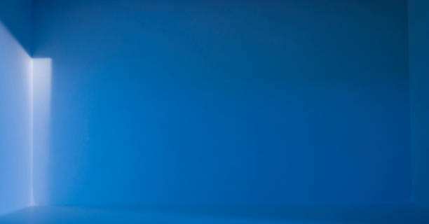 istock Refraction of light and shadow in the room, bright blue tone 1784257577