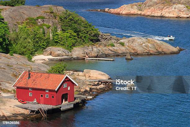 Boathouse Stock Photo - Download Image Now - Cliff, House, Red