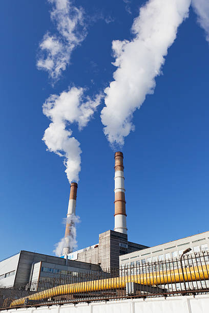 istock Industrial smoke stack of coal power plant 178426875