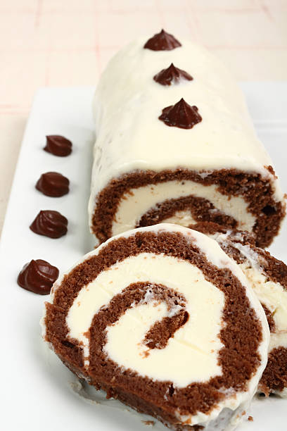 istock Chocolate Cake Roulade with Mascarpone Cream 178427131