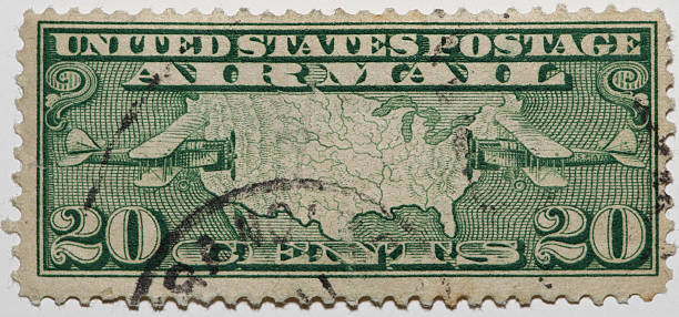 istock Vintage 1926 US Air Mail Stamp 178427375