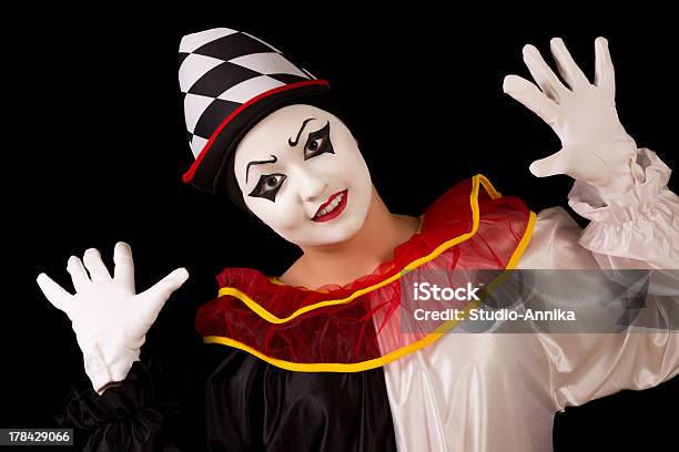 Happy Pierrot Stockfoto und mehr Bilder von Pierrot - Clown - Pierrot - Clown, Hofnarr, Aufführung