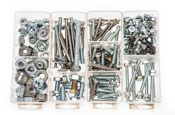 istock Set of Screws and Nails on white 178429288
