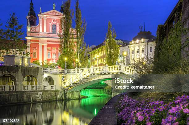 Piękne Lublana Słowenia - zdjęcia stockowe i więcej obrazów Architektura - Architektura, Czerwony, Europa - Lokalizacja geograficzna