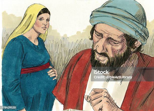 Joseph Questions Marrying Mary Stock Photo - Download Image Now - Virgin Mary, Joseph - Husband of Mary, Jesus Christ