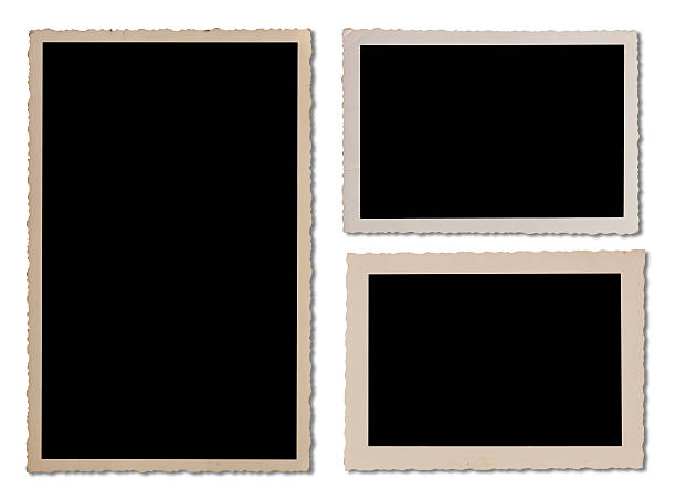 istock Antique photo frame set with wavy edges 178429581