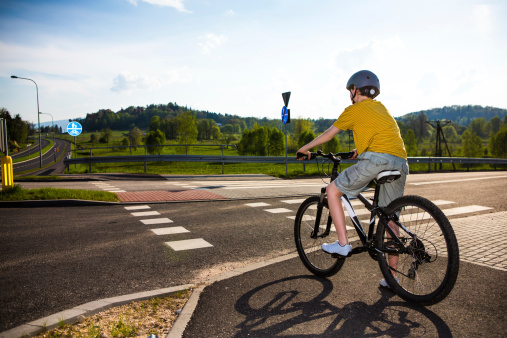 Boy riding bike 