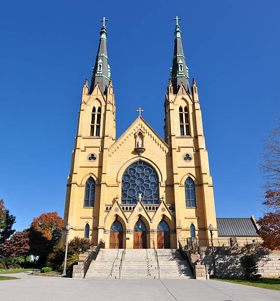 istock Front Facade of St. Andrew's Catholic Church 178430183