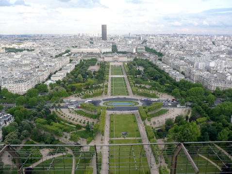 Panoramic View of Paris from Tour Eiffel, France