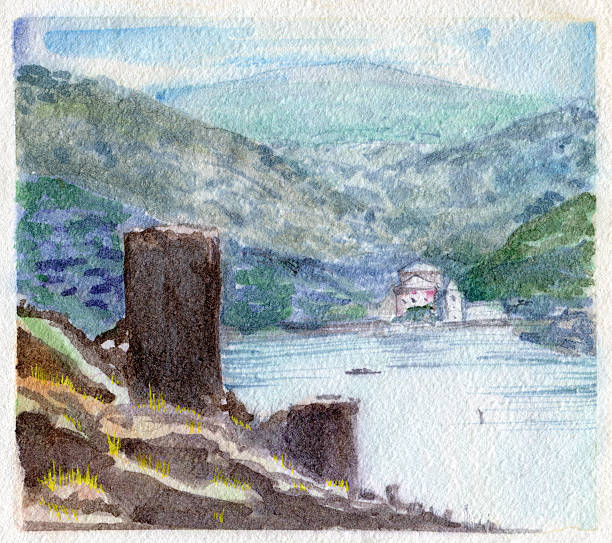 istock Watercolor Painting. Ruins of Ancient Fortress. 178430575