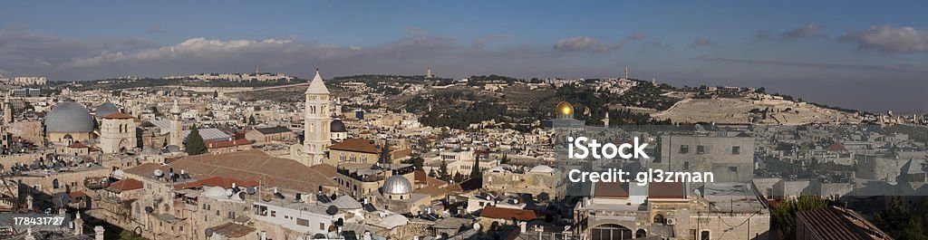 Panorama von Jerusalem - Lizenzfrei Al-Aqsa-Moschee Stock-Foto