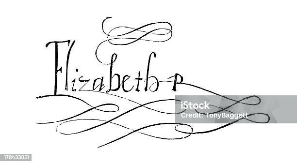 Elizabeth I Signature Stock Illustration - Download Image Now - Elizabeth I of England, Tudor Style, Queen - Royal Person