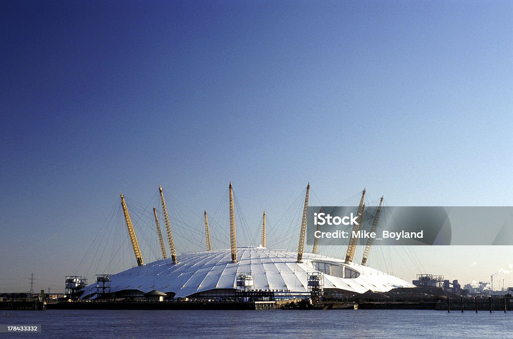 Millennium Dome Millennium Dome from across the River Thames The O2 - England Stock Photo