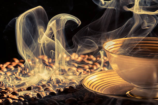 Smoke taking away from coffee seeds