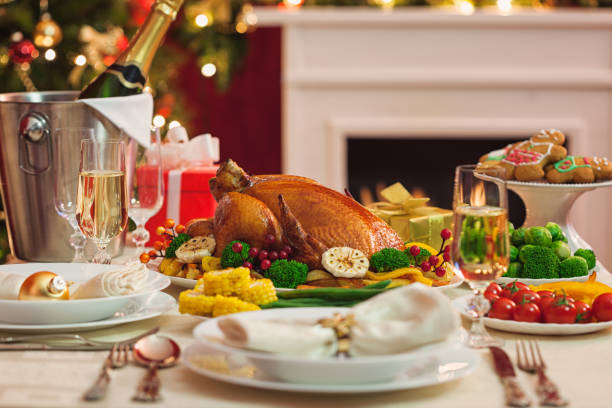 istock Stuffed turkey at a traditional Christmas dinner 1784338562