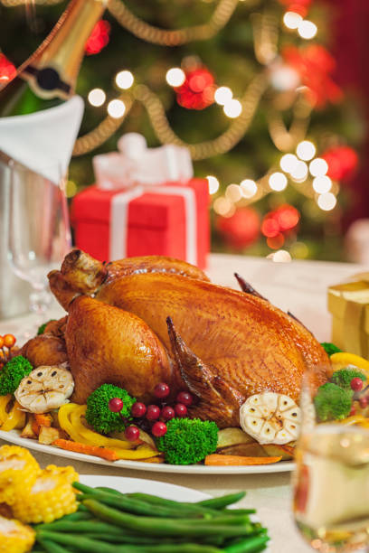 istock Stuffed turkey at a traditional Christmas dinner 1784339117