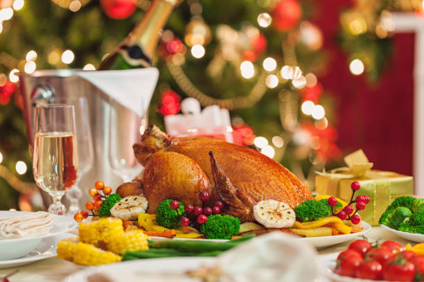 istock Stuffed turkey at a traditional Christmas dinner 1784339129