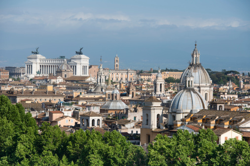 Rome as seen from the Castel Sant' Angelo.