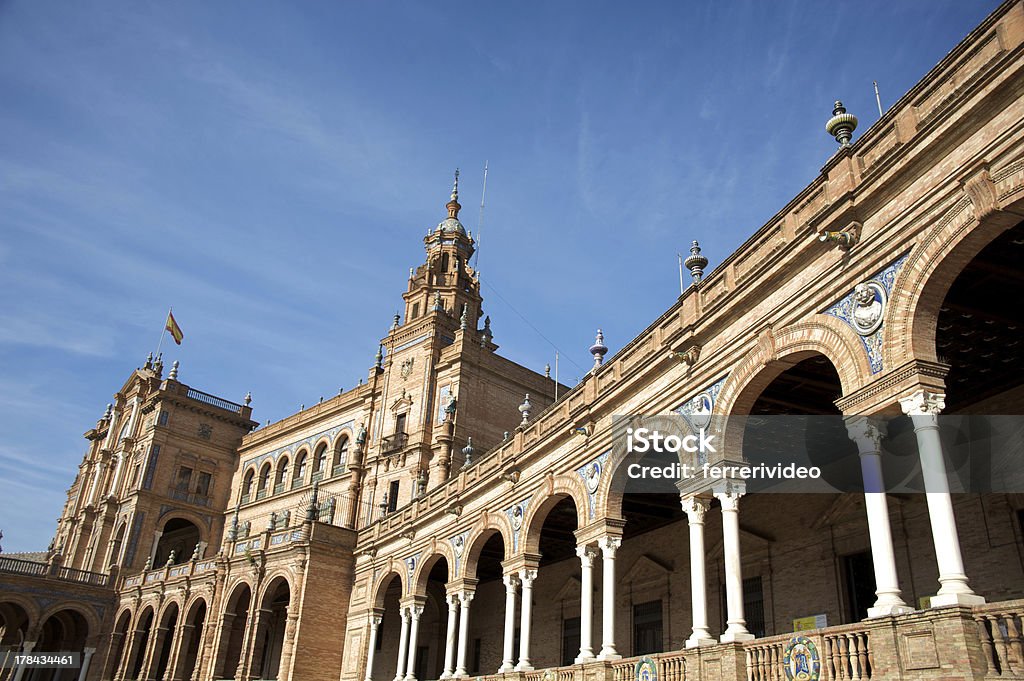 Plaza de Espana a Siviglia - Foto stock royalty-free di Andalusia