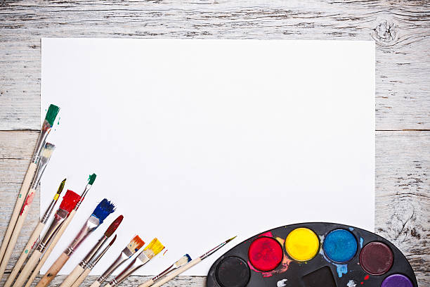 istock Used watercolor paints set 178434893