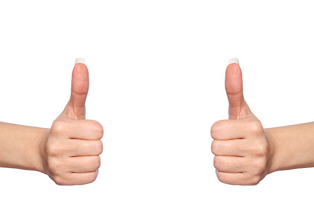 istock hands shows thumbs up, isolated, likes 178435038