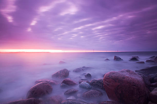 istock Beautiful baltic ocean scene, sunrise over the coast 178435641