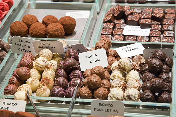 istock Chocolate truffes selling in store 178436166