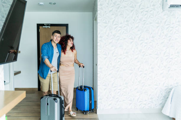 istock Couple entering at hotel room 1784362060