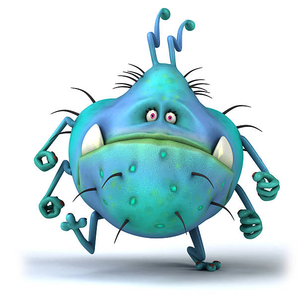 못난이 세균 - virus computer bug flu virus bacterium 뉴스 사진 이미지