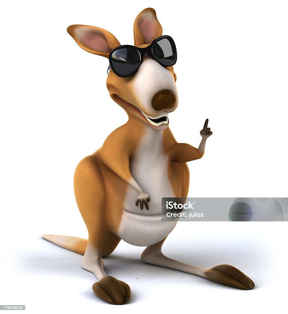 Diversão kangaroo - Foto de stock de Canguru royalty-free