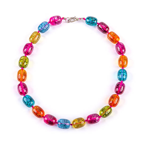 цвет бусинами - glass jewelry necklace bead стоковые фото и изображения