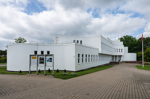 Sigulda, Vidzeme region, Latvia - September 9, 2023: Music school building in Sigulda