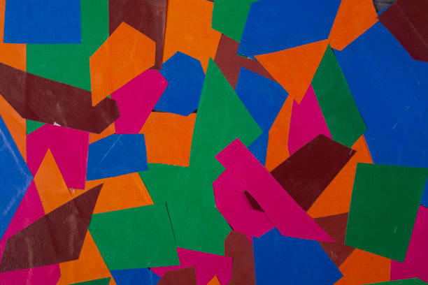 istock Abstract background from colored pieces of paper. 1784385103