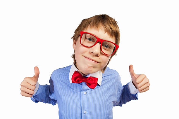 istock School boy in red glasses 178440322
