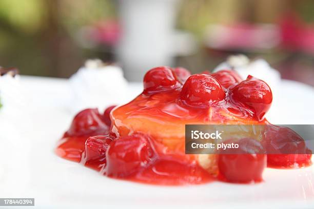 Cherry Cheese Cake Stock Photo - Download Image Now - Backgrounds, Baked, Baked Pastry Item