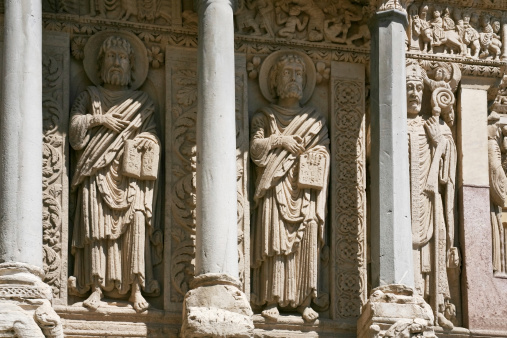 Romanesque sculptures of apostles