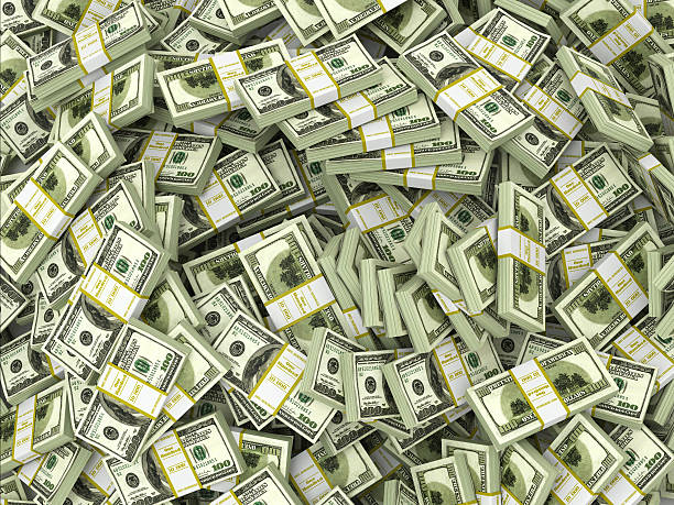 istock Dollars. Background from packs off money. 178440600