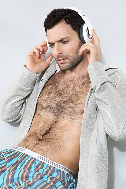 istock Stylish man listening to music 178441233