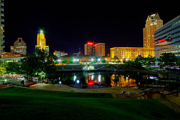 istock Riverplace Park in Providence, Rhode Island, at night 178441413