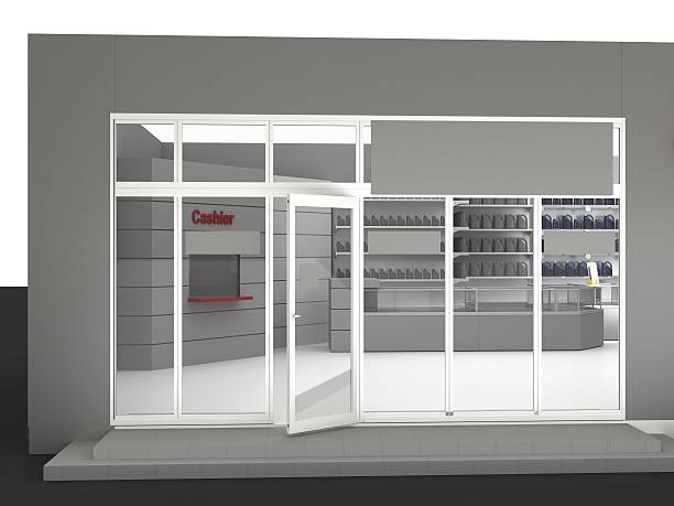 istock Illustration of automobile store - minimarket 178441613