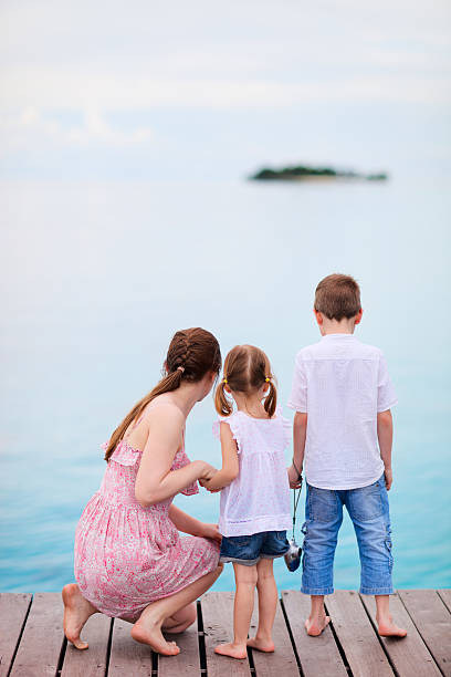 istock Mother and kids on tropical vacation 178442094