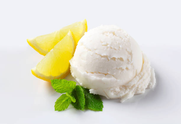 sorbete de limón - lemon ice cream fotografías e imágenes de stock