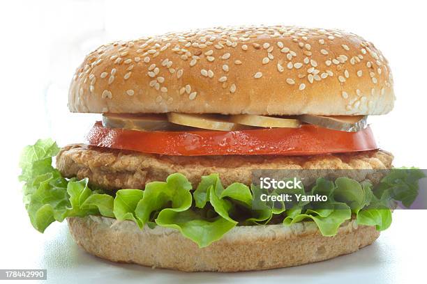 Chicken Burger Stock Photo - Download Image Now - Burger, Chicken Burger, Close-up