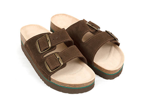 Resting feet in trekking sandals.