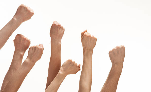 istock Group of hands showing fists 178443151
