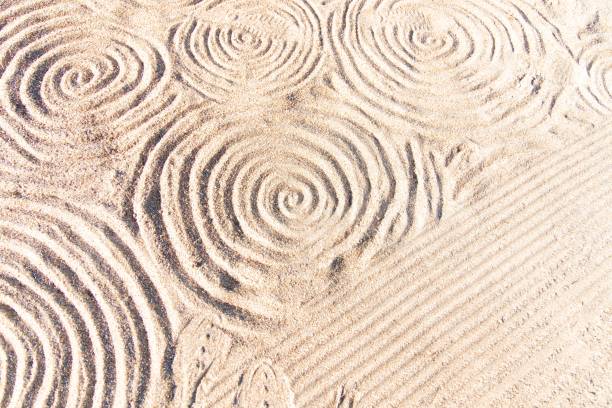 istock the sand is really white and circular circles are in the sand 1784446850