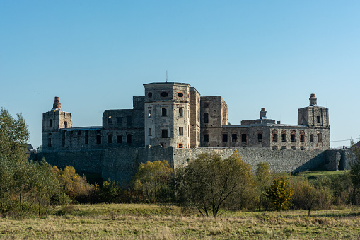 The ruins of the Krzytopór castle in Ujazd. Castle in Poland