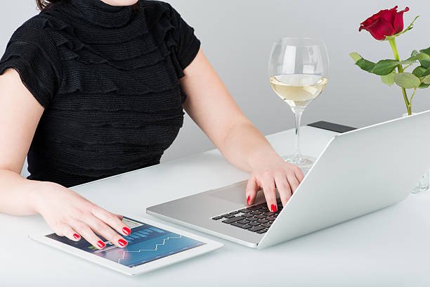 istock Business woman is working with the laptop and tablet computer. 178445687