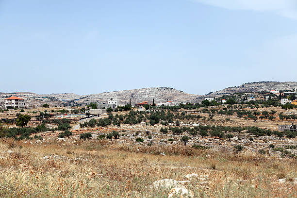 билл» в деревне палестины, израиль - bilin стоковые фото и изображения